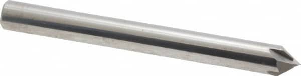 Accupro - 1/4" Diam 4 Flute Single End Solid Carbide Chamfer Mill - Exact Tooling