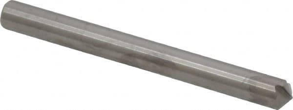 Accupro - 1/4" Diam 4 Flute Single End Solid Carbide Chamfer Mill - Exact Tooling