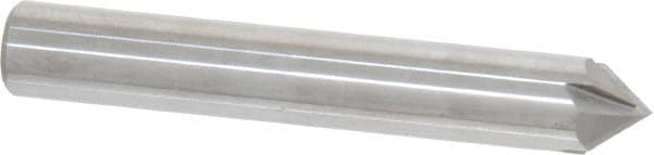 Accupro - 3/8" Diam 4 Flute Single End Solid Carbide Chamfer Mill - Exact Tooling