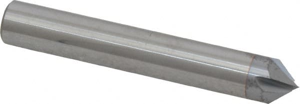 Accupro - 3/8" Diam 4 Flute Single End Solid Carbide Chamfer Mill - Exact Tooling