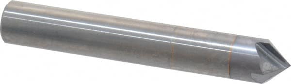 Accupro - 3/8" Diam 4 Flute Single End Solid Carbide Chamfer Mill - Exact Tooling