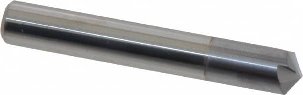 Accupro - 3/8" Diam 4 Flute Single End Solid Carbide Chamfer Mill - Exact Tooling
