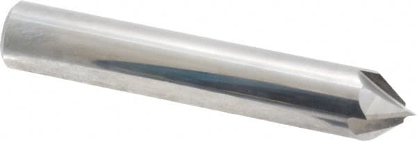 Accupro - 1/2" Diam 4 Flute Single End Solid Carbide Chamfer Mill - Exact Tooling