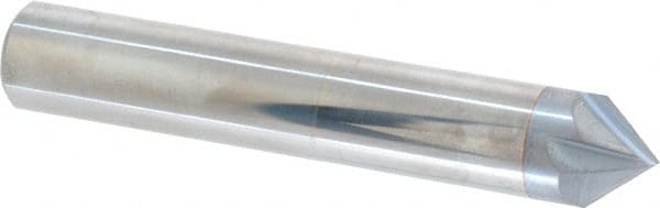 Accupro - 1/2" Diam 4 Flute Single End Solid Carbide Chamfer Mill - Exact Tooling