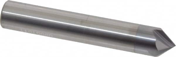 Accupro - 1/2" Diam 4 Flute Single End Solid Carbide Chamfer Mill - Exact Tooling