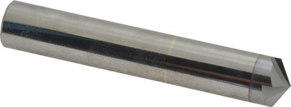Accupro - 1/2" Diam 4 Flute Single End Solid Carbide Chamfer Mill - Exact Tooling