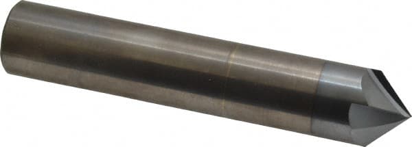 Accupro - 3/4" Diam 4 Flute Single End Solid Carbide Chamfer Mill - Exact Tooling