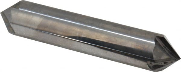 Accupro - 3/4" Diam 4 Flute Double End Solid Carbide Chamfer Mill - Exact Tooling