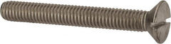 Value Collection - 3/8-16 UNC, 3" OAL Slotted Drive Machine Screw - Flat Head, Grade 316 Stainless Steel, Uncoated, Without Washer - Exact Tooling