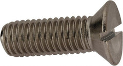Value Collection - 1/2-13 UNC, 1-1/2" OAL Slotted Drive Machine Screw - Flat Head, Grade 316 Stainless Steel, Uncoated, Without Washer - Exact Tooling