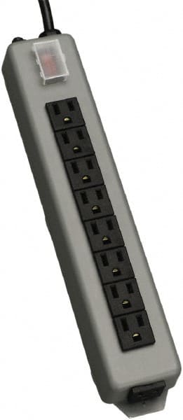 Tripp-Lite - 9 Outlets, 120 VAC15 Amps, 15' Cord, Power Outlet Strip - Keyhole, Tab Mount, 5-15 NEMA Configuration, 13-3/4" Strip - Exact Tooling