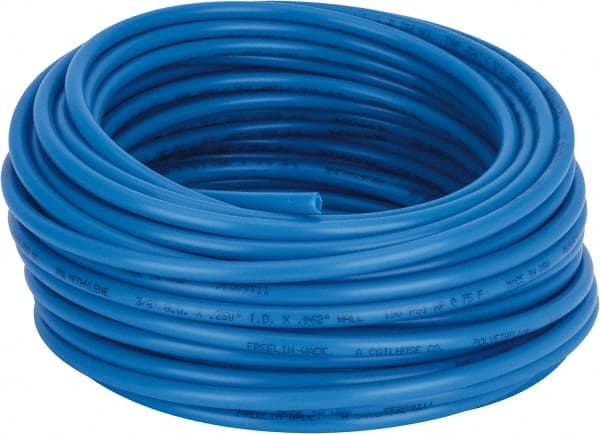 Coilhose Pneumatics - 1/4" ID x 3/8" OD, 100' Long, Polyethylene Tube - Blue, 192 Max psi, -60 to 200°F - Exact Tooling