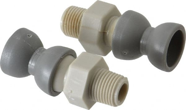 Cedarberg - 2 Piece, 1/4" Hose ID, Female to Male Coolant Hose Pipe Thread Connector - 1/8" NPT, For Snap-Loc Modular Hose Systems - Exact Tooling