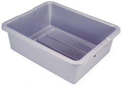 Rubbermaid - 7.1 Gal, Gray Polyethylene Tote Container - Nesting, 21-1/2" Long x 17.1" Wide x 7" High - Exact Tooling