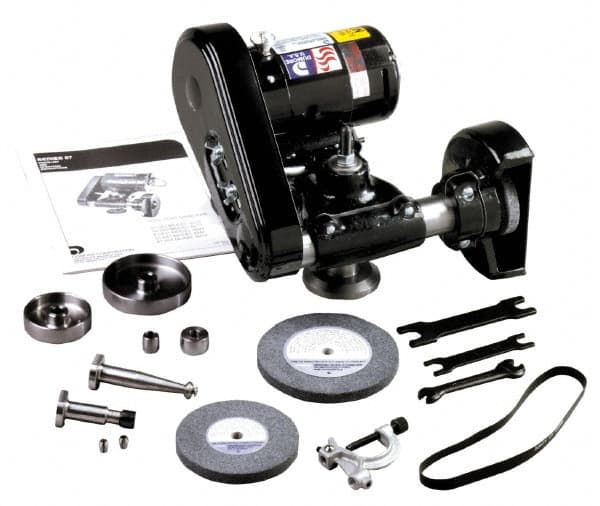 Dumore - Interchangeable, External Spindle, Tool Post Grinder - 6 Inch Wheel Diameter Compatibility, 9 to 20 Inch Lathe Swing Compatibility, 1/2 hp - Exact Tooling