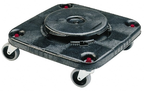 Rubbermaid - Square Polyethylene Trash Can Dolly - Compatible with 40 Gal Containers, 6-1/4" High x 17-1/4" Wide x 17-1/4" Long, Compatible with Brute 3526, 3536 - Exact Tooling