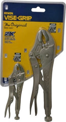 Irwin - 2 Piece Locking Plier Set - Comes in Display Card - Exact Tooling