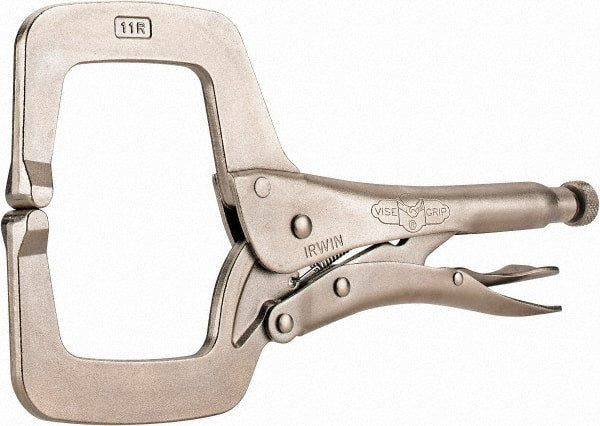 Irwin - 11" OAL C-Clamp Locking Pliers - 2-5/8" Jaw Depth, 3-3/8" Jaw Opening - Exact Tooling