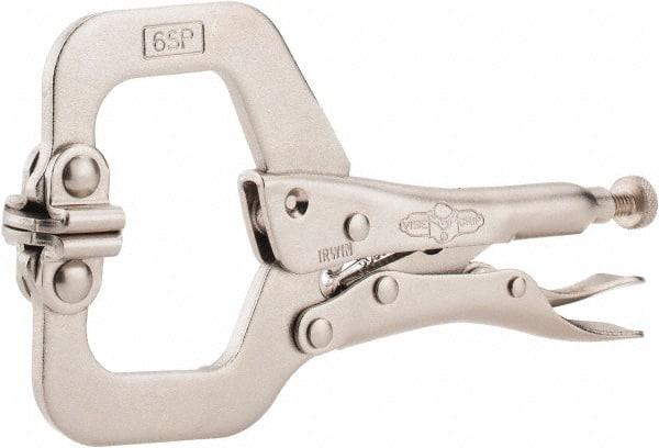 Irwin - 6" OAL C-Clamp Locking Pliers - 1-1/2" Jaw Depth, 2-1/8" Jaw Opening - Exact Tooling