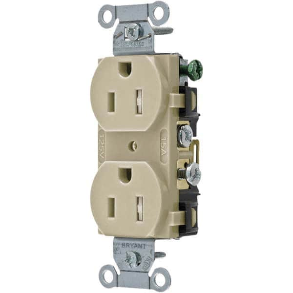 Bryant Electric - Straight Blade Receptacles Receptacle Type: Duplex Receptacle Grade: Commercial - Exact Tooling