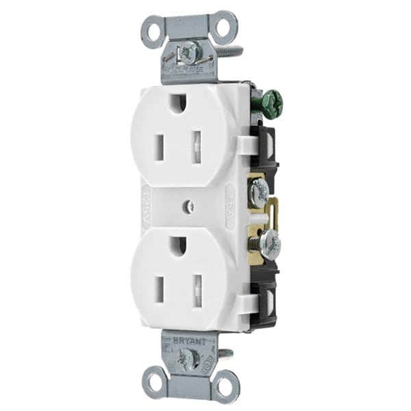 Bryant Electric - Straight Blade Receptacles Receptacle Type: Duplex Receptacle Grade: Commercial - Exact Tooling
