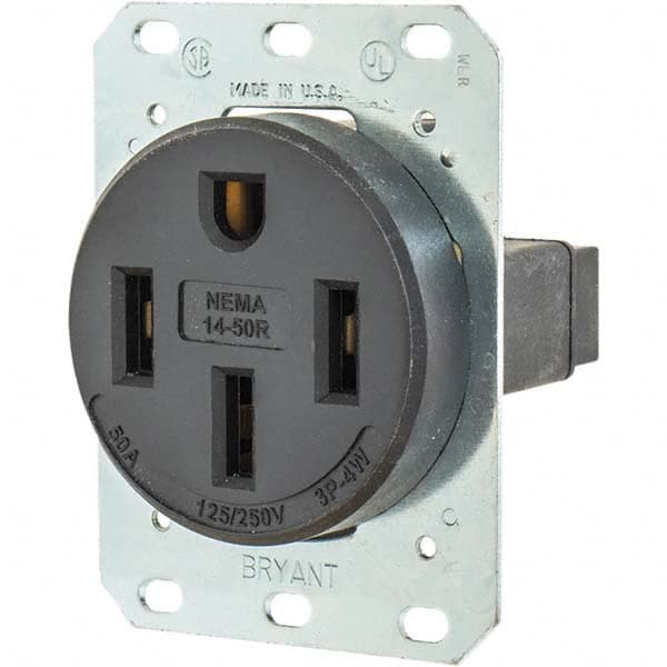 Bryant Electric - Straight Blade Receptacles Receptacle Type: Single Receptacle Grade: Industrial - Exact Tooling