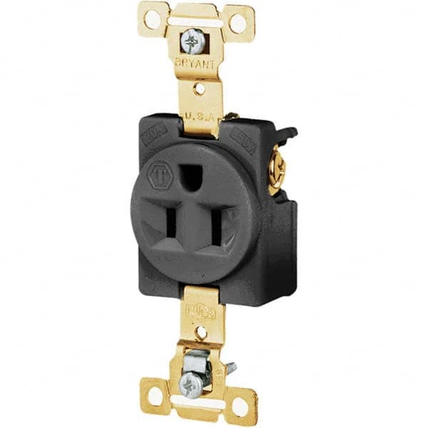 Bryant Electric - Straight Blade Receptacles Receptacle Type: Single Receptacle Grade: Industrial - Exact Tooling