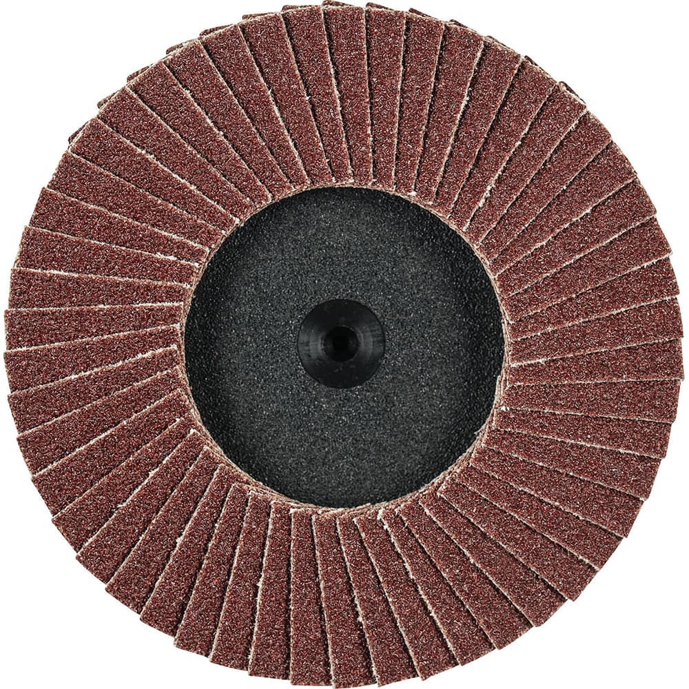PFERD - Flap Discs; Abrasive Type: Coated ; Flap Disc Type: Type 27 ; Disc Diameter (Inch): 3 ; Abrasive Material: Aluminum Oxide ; Grit: 60 ; Attaching System: Quick Change Type CDR - Exact Tooling