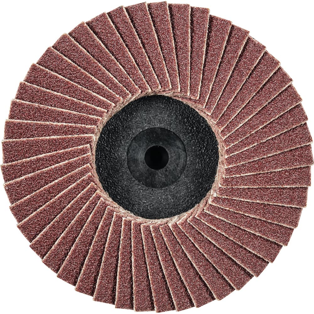 PFERD - Flap Discs; Abrasive Type: Coated ; Flap Disc Type: Type 27 ; Disc Diameter (Inch): 2 ; Abrasive Material: Aluminum Oxide ; Grit: 120 ; Attaching System: Quick Change Type CDR - Exact Tooling