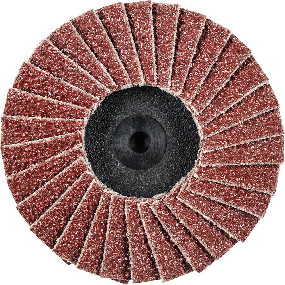 PFERD - Flap Discs; Abrasive Type: Coated ; Flap Disc Type: Type 27 ; Disc Diameter (Inch): 2 ; Abrasive Material: Aluminum Oxide ; Grit: 40 ; Attaching System: Quick Change Type CDR - Exact Tooling