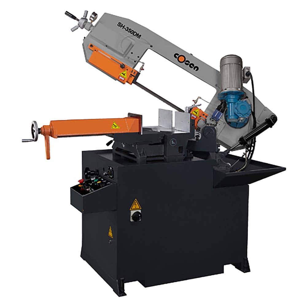 Cosen - Horizontal Bandsaws; Machine Style: Semi-Automatic ; Drive Type: Variable Frequency ; Angle of Rotation: 45; 90 ; Maximum Capacity (Rectangular) (Inch): 7.9 x 13.7 ; Maximum Capacity (Rounds) (Inch): 10.2 ; Phase: 3 - Exact Tooling