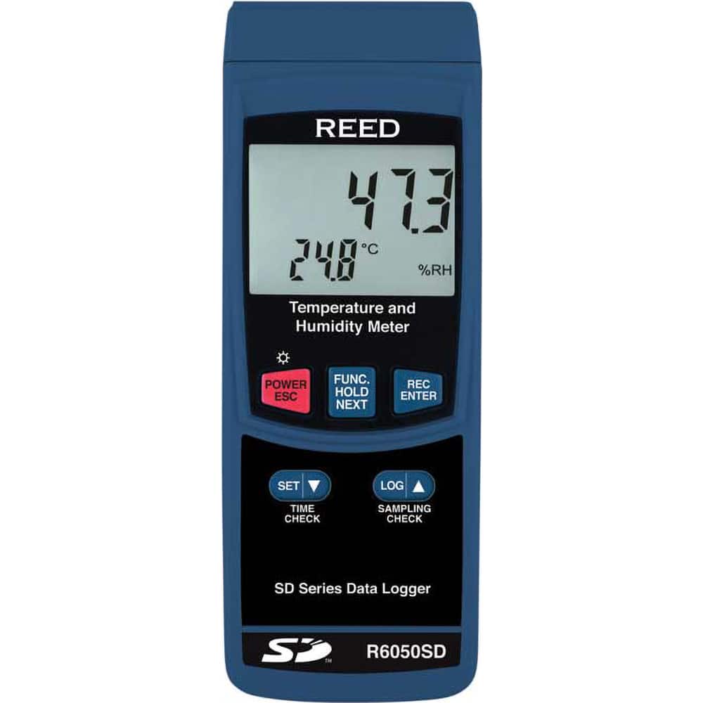 REED Instruments - Thermometer/Hygrometers & Barometers; Type: Temperature/Humidity Recorder ; Minimum Relative Humidity (%): 5 ; Maximum Relative Humidity (%): 95.00 ; Minimum Temperature (C): 0.00 ; Minimum Temperature (F): 32.000 ; Maximum Temperature - Exact Tooling