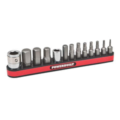 Powerbuilt - Hex & Torx Bit Socket Sets; Type: Socket Set ; Drive Size: 1/4, 3/8 ; Measurement Type: Metric ; Additional Information: 1.5, 2, 2.5, 3, 4, 5, 5.5, 6, 7, 8 And 10mm Chromoly Hex Bits, 1/4" Drive And 3/8" Drive Hex Bit Adapters, Magnetic Stor - Exact Tooling