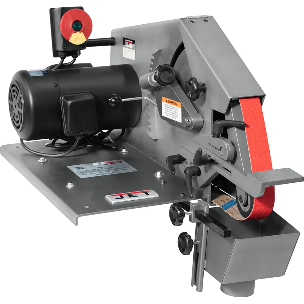 Jet - Belt Grinders; Belt Length (Inch): 72 ; Belt Width (Inch): 2 ; Belt Orientation: Horizontal ; Horsepower (HP): 1 ; Belt Speed (ft/min): 4600.00 ; Phase: 1 - Exact Tooling