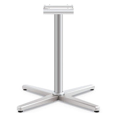 Hon - Stationary Tables; Type: Leg Base ; Material: Aluminum ; Color: Textured Silver ; Height (Inch): 27-7/8 ; Width (Inch): 31-61/64 ; Overall Width: 32 - Exact Tooling