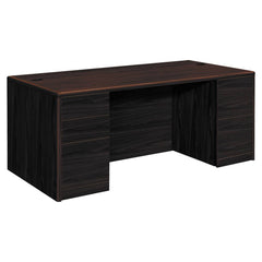 Hon - Office Desks; Type: Double Pedestal Desk ; Center Draw: No ; Color: Mahogany ; Material: Woodgrain Laminate Base; High-Pressure Laminate Worksurface ; Width (Inch): 72 ; Depth (Inch): 36 - Exact Tooling