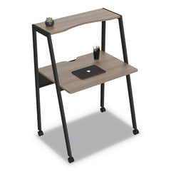 Linea Italia - Office Desks; Type: Flexible Home/Office Desk ; Center Draw: No ; Color: Natural Walnut ; Material: Laminate ; Width (Inch): 33 ; Depth (Inch): 23-3/4 - Exact Tooling