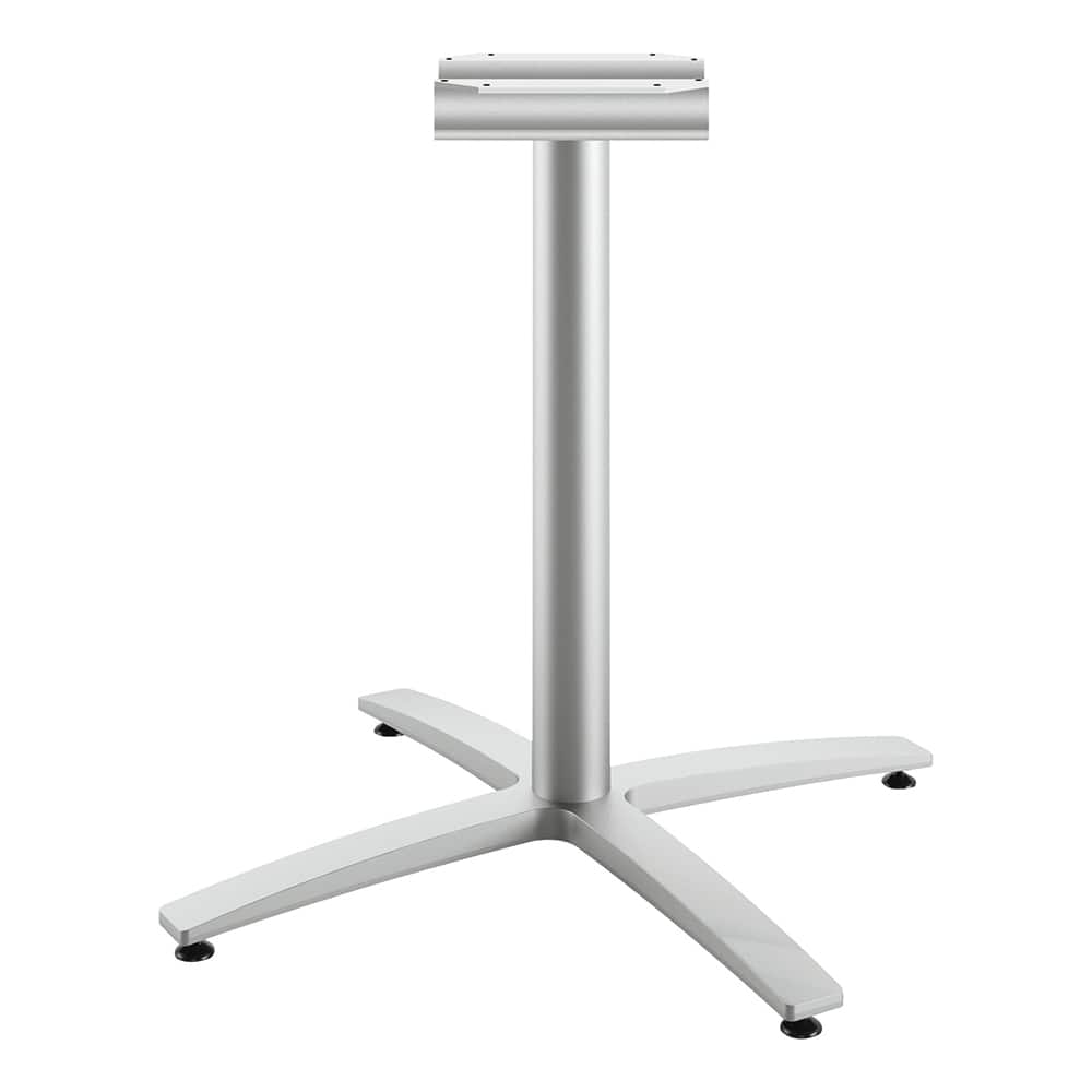 Hon - Stationary Tables; Type: Table Base ; Material: Cast Aluminum ; Color: Textured Silver ; Height (Inch): 29-37/64 ; Width (Inch): 32-11/16 ; Overall Width: 32 - Exact Tooling
