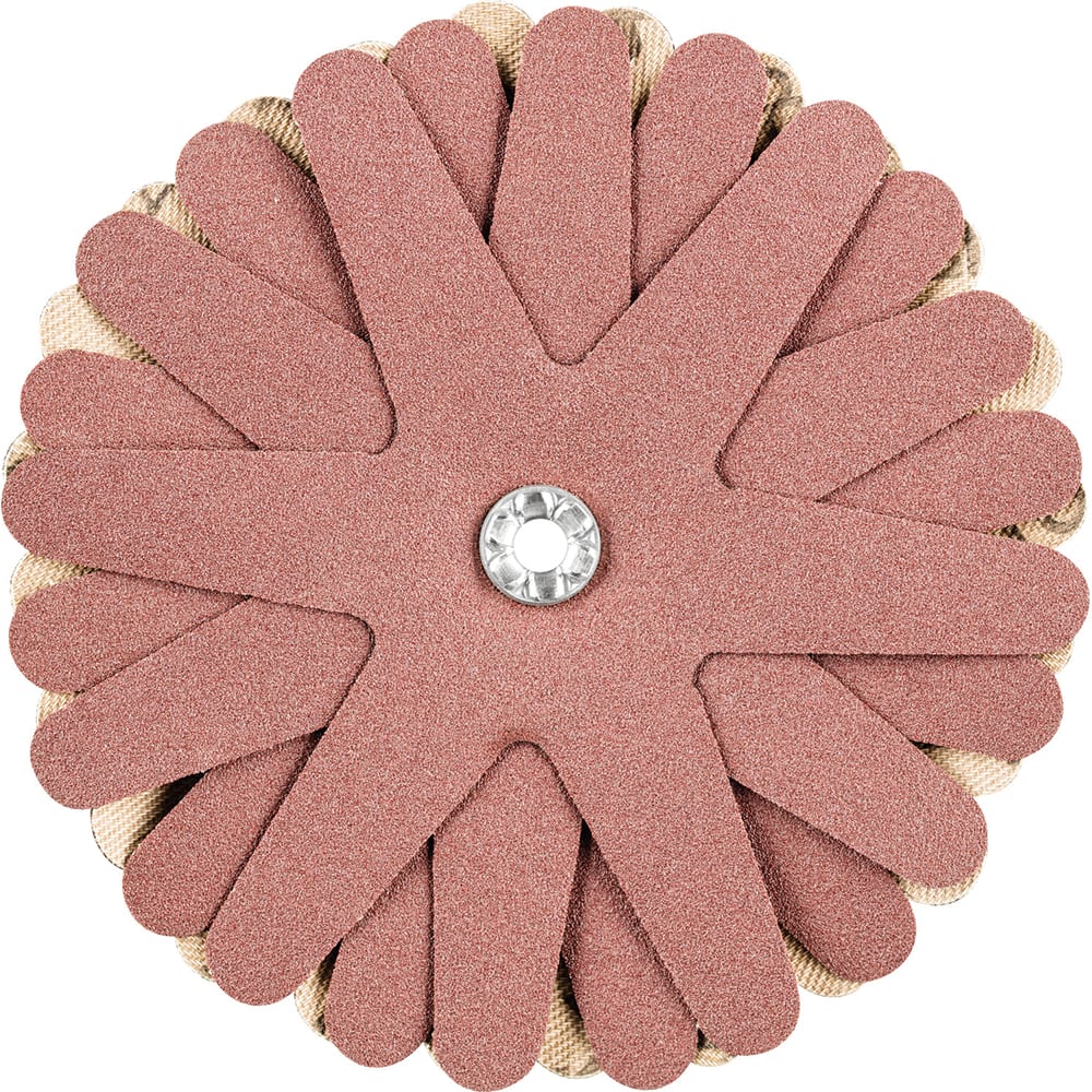 PFERD - Sanding Stars; Abrasive Type: Coated ; Abrasive Material: Aluminum Oxide ; Star Diameter (Inch): 4 ; Grit: 180 ; Grade: Fine ; Connector Type: Arbor - Exact Tooling