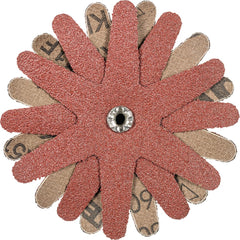 PFERD - Sanding Stars; Abrasive Type: Coated ; Abrasive Material: Aluminum Oxide ; Star Diameter (Inch): 4 ; Grit: 60 ; Grade: Coarse ; Connector Type: Arbor - Exact Tooling