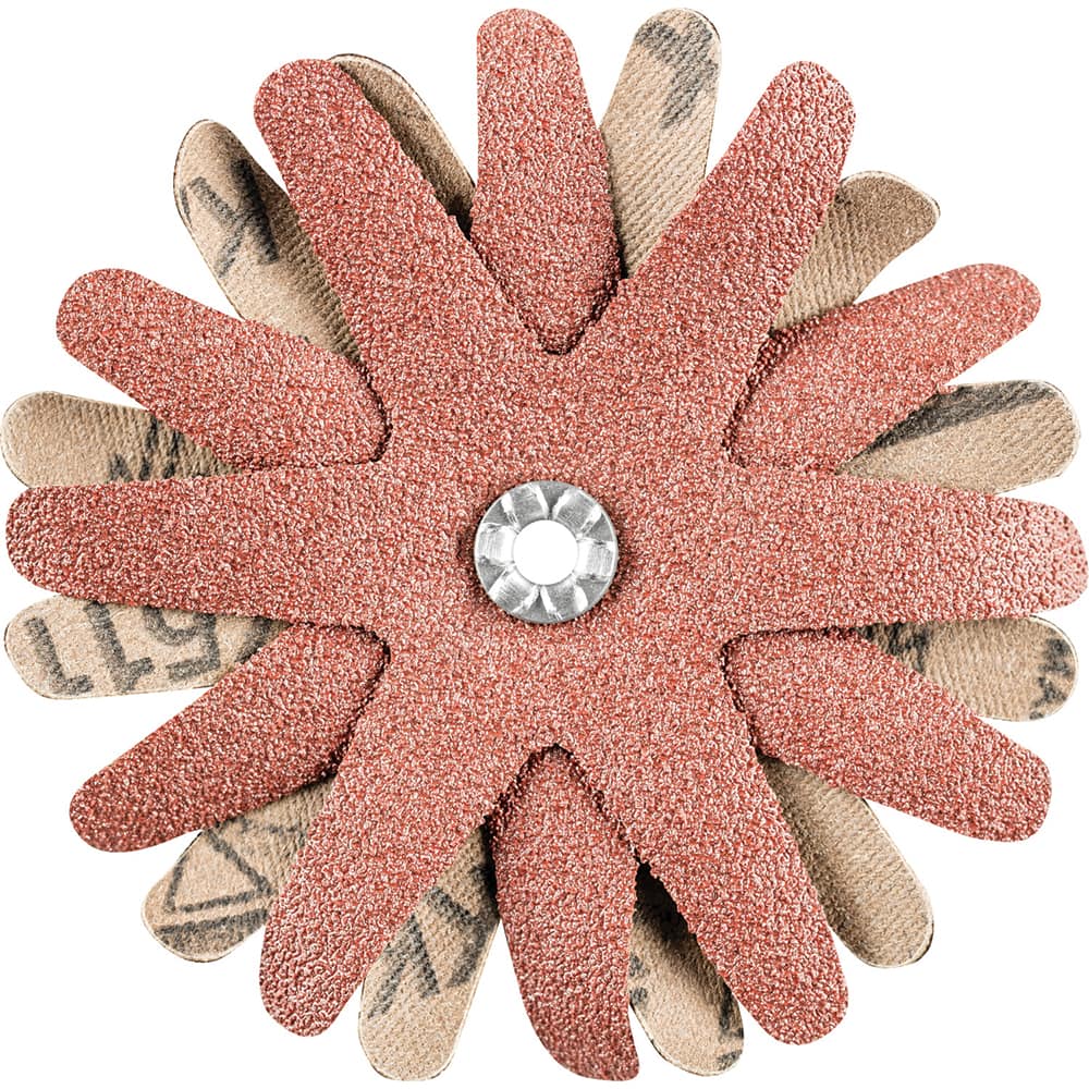 PFERD - Sanding Stars; Abrasive Type: Coated ; Abrasive Material: Aluminum Oxide ; Star Diameter (Inch): 3-1/2 ; Grit: 60 ; Grade: Coarse ; Connector Type: Arbor - Exact Tooling