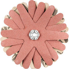 PFERD - Sanding Stars; Abrasive Type: Coated ; Abrasive Material: Aluminum Oxide ; Star Diameter (Inch): 3-1/8 ; Grit: 240 ; Grade: Very Fine ; Connector Type: Arbor - Exact Tooling