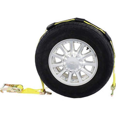 US Cargo Control - Tow Rope, Cable & Chain Type: Wheel Strap with Swivel Hooks & Rubber Blocks Material: Polyester - Exact Tooling