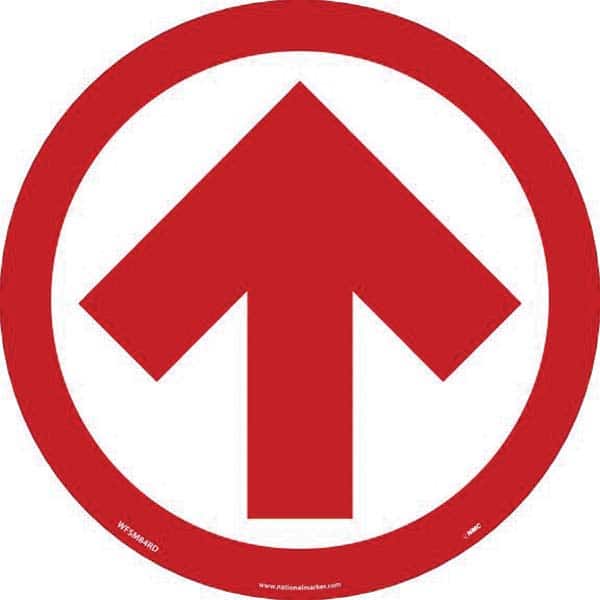 NMC - Adhesive Backed Floor Signs Message Type: COVID-19 Graphic Type: Arrow - Exact Tooling