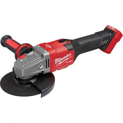 Milwaukee Tool - 4-1/2 - 6" Wheel Diam, 9,000 RPM, Cordless Angle & Disc Grinder - 5/8-11 Spindle, 18 Volts, Side Exhaust - Exact Tooling