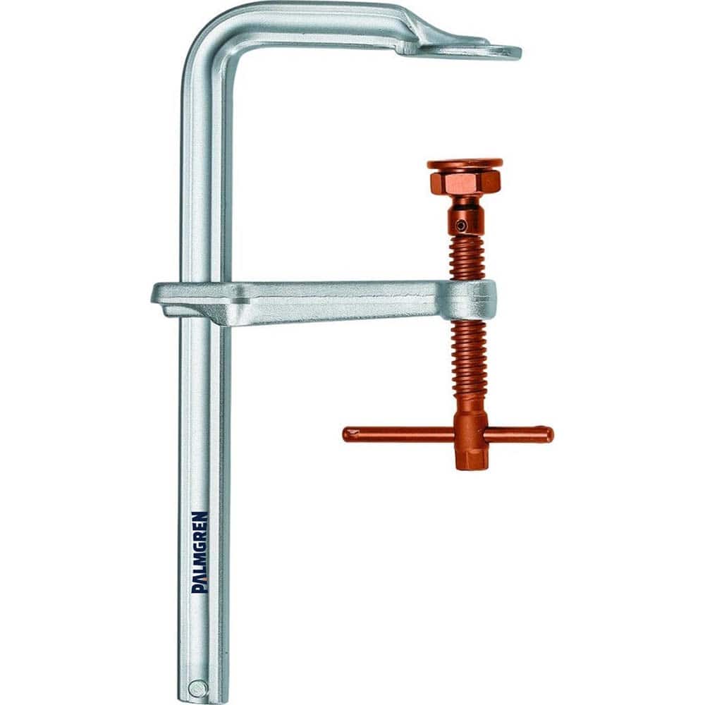 Palmgren - Sliding Arm Clamps; Clamp Type: Heavy-Duty F Clamp ; Maximum Capacity (mm): 12.000 ; Throat Depth (Inch): 6-7/8 ; Handle Style: T-Handle ; Frame Material: Steel ; Clamping Pressure (Lb.): 5000.00 - Exact Tooling