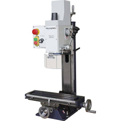 Palmgren - Mill Drill Machines; Spindle Speed Control: Variable Speed; Geared Head ; Swing Distance (Inch): 13-1/2 ; Phase: 1 ; Table Length (Inch): 15-3/4 ; Table Width (Inch): 4-3/4 ; Longitudinal Travel (Inch): 8-21/32 - Exact Tooling