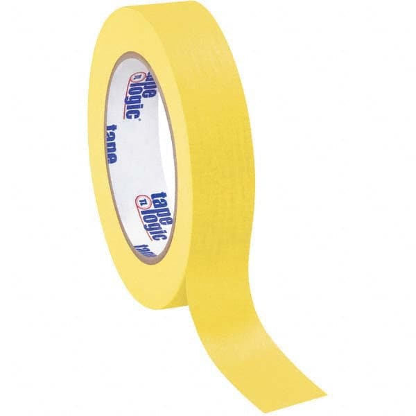 Tape Logic - Pack of (12), 60 Yd Rolls 1" Yellow Crepe Paper Masking Tape - Exact Tooling