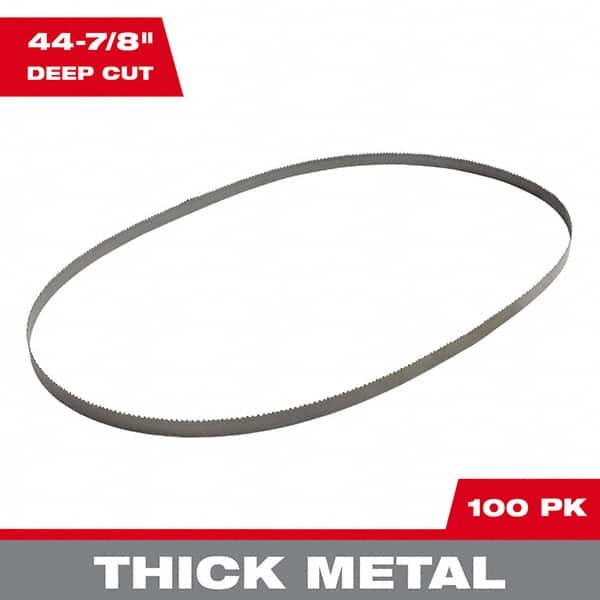 Milwaukee Tool - 44-7/8" x 1/2" x 0.02" 10-14 TPI Bi-Metal Portable Band Saw Blade - Exact Tooling