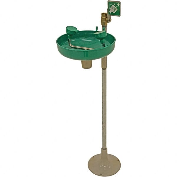 Haws - 11" Wide x 40" High, Pedestal Mount, Plastic Bowl, Eyewash Station - 5 GPM Flow Rate - Exact Tooling